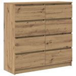 vidaXL Buffet chêne artisanal 100x35x99 cm bois d'ingénierie
