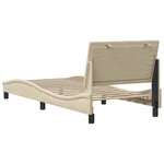 vidaXL Cadre de lit sans matelas Hanko crème 90x200 cm tissu