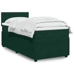 vidaXL Sommier à lattes de lit avec matelas Vert foncé 100x200 cm