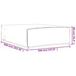 vidaXL Housse de salon de jardin noir 350x260x90 cm oxford 420D