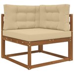 vidaXL Coussin de canapé d'extérieur 3 Pièces Beige Polyester