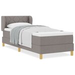 Lit Box Spring vidaXL avec matelas taupe 80x200 cm tissu