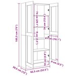 vidaXL Bibliothèque Blanc 82 5x30 5x185 5 cm Bois d'ingénierie