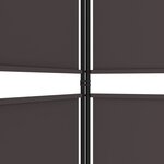 vidaXL Cloison de séparation 4 panneaux Marron 200x180 cm Tissu