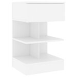 vidaXL Tables de chevet 2 Pièces Blanc 40x35x65 cm Bois d’ingénierie