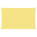 vidaXL Voile d'ombre Jaune et blanc 8 x 5 m 100   polyester Oxford