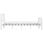 vidaXL Cadre de lit blanc métal 120x200 cm