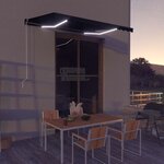 vidaXL Auvent manuel rétractable avec LED 350x250 cm Anthracite