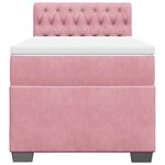 vidaXL Sommier à lattes de lit et matelas Rose 80x200 cm Velours
