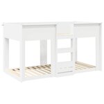 vidaXL Lit Superposé pour Enfants Blanc 80 x 200 cm Bois d'ingénierie