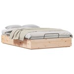 vidaXL Cadre de lit ottoman Naturel 150 x 200 cm Pin massif