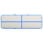 vidaXL Tapis gonflable de gymnastique avec pompe 400x100x15cm PVC Bleu
