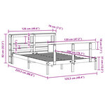 vidaXL Cadre de lit sans matelas blanc 120x200 cm bois de pin massif