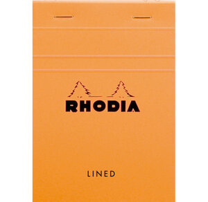 Bloc ORANGE N°13 10 5x14 8 80F agrafées 80g ligné RHODIA