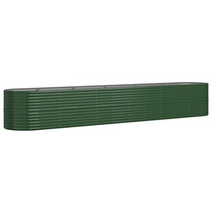 vidaXL Lit surélevé de jardin Acier galvanisé 440x80x68 cm Vert