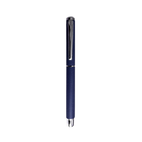 Stylo plume cristo 13 x 1.1 cm - corps métal - pointe iridium - bleu marine
