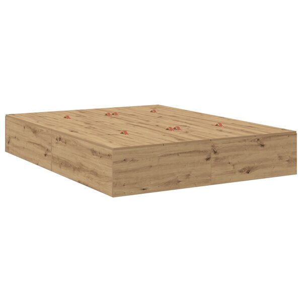 vidaXL Cadre de lit de rangement Chêne Artisan 140x200 cm
