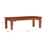 vidaXL Table basse 110 x 50 x 35 cm Bois d'acacia solide