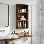 vidaXL Armoire murale de salle de bain Chêne Fumé 30 x 10 x 60 5 cm