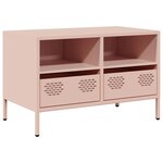 vidaXL Meuble TV rose 68x39x43 5 cm acier laminé à froid