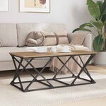 vidaXL Table basse Chêne artisanal 100 x 49 x 40 cm Bois d'ingénierie