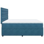 vidaXL Sommier à lattes de lit et matelas Bleu 200x200 cm velours