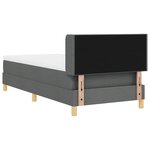vidaXL Lit avec sommier à ressort et matelas gris foncé 90x190 cm en tissu