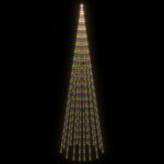 vidaXL Sapin de Noël sur mât de drapeau 1134 LED Colorées 800 cm