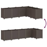 vidaXL Jardinière marron 160x120x53 cm polypropylène