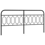 vidaXL Tête de lit de remplacement métal noir 200 cm