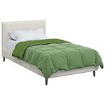 vidaXL Duvet complet toute l'année Vert 135 x 200 cm Microfibre