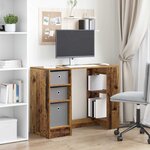 vidaXL Bureau Bois ancien Bois d'ingénierie 100 x 40 x 75 cm