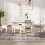 vidaXL Coussins de siège 4 Pièces Crème 40 x 40 x 6 cm Microfibre