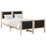 vidaXL Cadre de lit avec tête de lit Noir 120 x 200 cm tissu