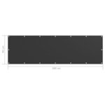 vidaXL Écran de balcon Anthracite 90x300 cm Tissu Oxford