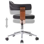 vidaXL Chaises pivotantes à manger lot de 2 bois courbé et similicuir