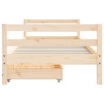 vidaXL Cadre de lit pour enfants gris 80x200 cm bois de pin massif