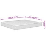 vidaXL Matelas en mousse moyennement doux 180x200 cm