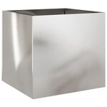 vidaXL Jardinière argenté 42x40x39 cm acier inoxydable