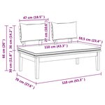 vidaXL Banc de jardin 2 Pièces Marron Teck massif