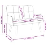 vidaXL Sofa 2 places Vert foncé 115 x 61 x 87 cm Velours