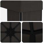 vidaXL Pavillon 4 × 3 m Anthracite Polyester et Acier 190 gsm