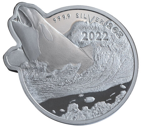 Pièce de monnaie en Argent 5 Dollars g 62.2 (2 oz) Millésime 2022 Ocean Predators 2 Oz KILLER WHALE