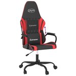 vidaXL Chaise de jeu Noir et rouge Similicuir