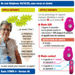 Le basic sympa 4G rose, téléphone portable senior SOS avec GPS. Débloqué
