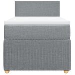 vidaXL Sommier à lattes de lit et matelas Gris clair 90x190 cm Tissu