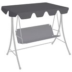 Vidaxl toit rechange balançoire anthracite 150/130x70/105 cm