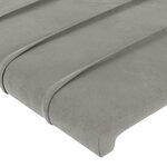 vidaXL Têtes de lit 2 Pièces Gris clair 100x5x78/88 cm Velours