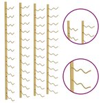 vidaXL Casier à vin mural pour 24 bouteilles 2 Pièces Doré Fer