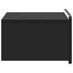 vidaXL Cabinet de chevet mural 2 Pièces Noir 49 x 34 5 x 24 cm
